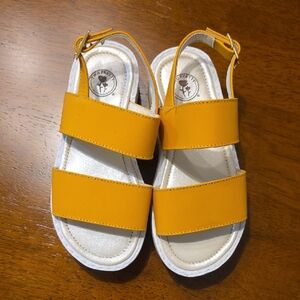 Yellow Kids Sandals by Two Pretty